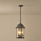 Tinduvyh Vintage Industrial Metal Glass Lantern Pendant Lamp