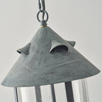 Tinduvyh Vintage Industrial Metal Glass Lantern Pendant Lamp