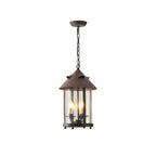 Tinduvyh Vintage Industrial Metal Glass Lantern Pendant Lamp