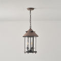 Tinduvyh Vintage Industrial Metal Glass Lantern Pendant Lamp