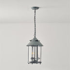 Tinduvyh Vintage Industrial Metal Glass Lantern Pendant Lamp