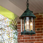 Tinduvyh Vintage Industrial Metal Glass Lantern Pendant Lamp