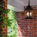 Tinduvyh Vintage Industrial Metal Glass Lantern Pendant Lamp
