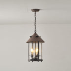 Tinduvyh Vintage Industrial Metal Glass Lantern Pendant Lamp
