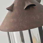 Tinduvyh Vintage Industrial Metal Glass Lantern Pendant Lamp