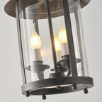 Tinduvyh Vintage Industrial Metal Glass Lantern Pendant Lamp