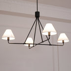 Ornuvyh Vintage Industrial Metal Fabric Chandelier