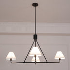Ornuvyh Vintage Industrial Metal Fabric Chandelier