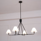 Ornuvyh Vintage Industrial Metal Fabric Chandelier