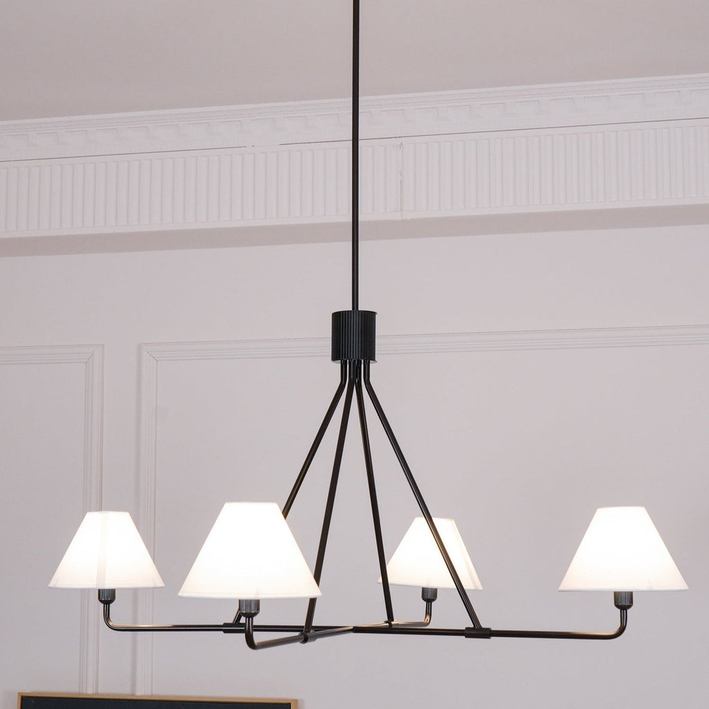 Ornuvyh Vintage Industrial Metal Fabric Chandelier