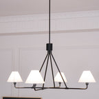 Ornuvyh Vintage Industrial Metal Fabric Chandelier