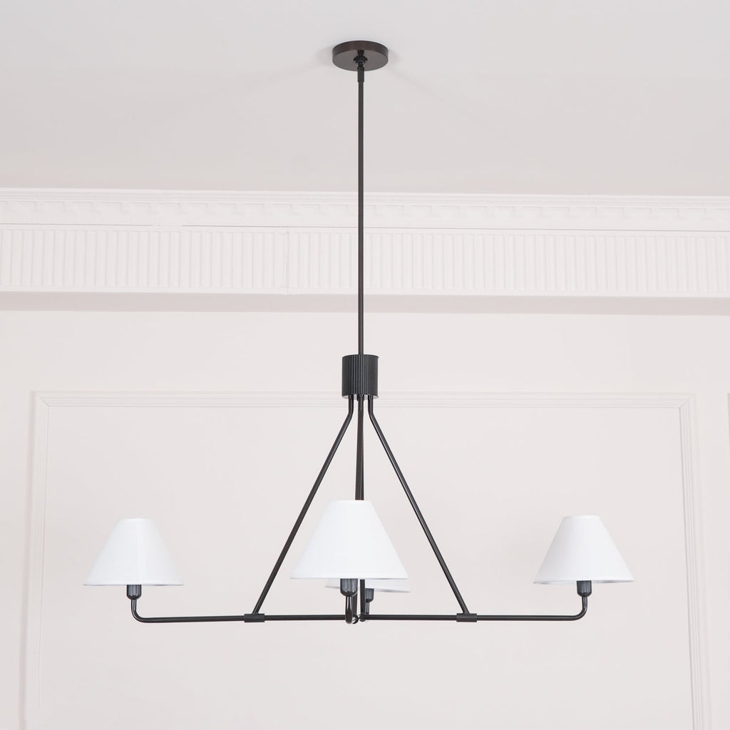 Ornuvyh Vintage Industrial Metal Fabric Chandelier