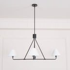 Ornuvyh Vintage Industrial Metal Fabric Chandelier