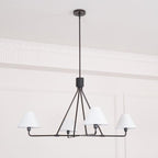 Ornuvyh Vintage Industrial Metal Fabric Chandelier