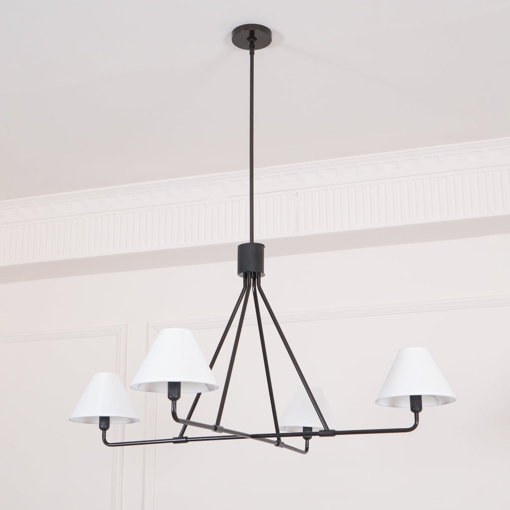 Ornuvyh Vintage Industrial Metal Fabric Chandelier