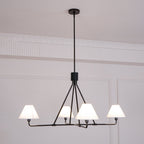 Ornuvyh Vintage Industrial Metal Fabric Chandelier