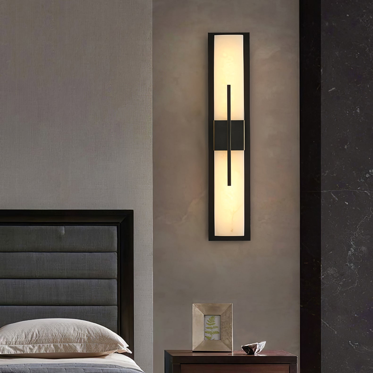 Lylirel Rectangular Alabaster Wall Light