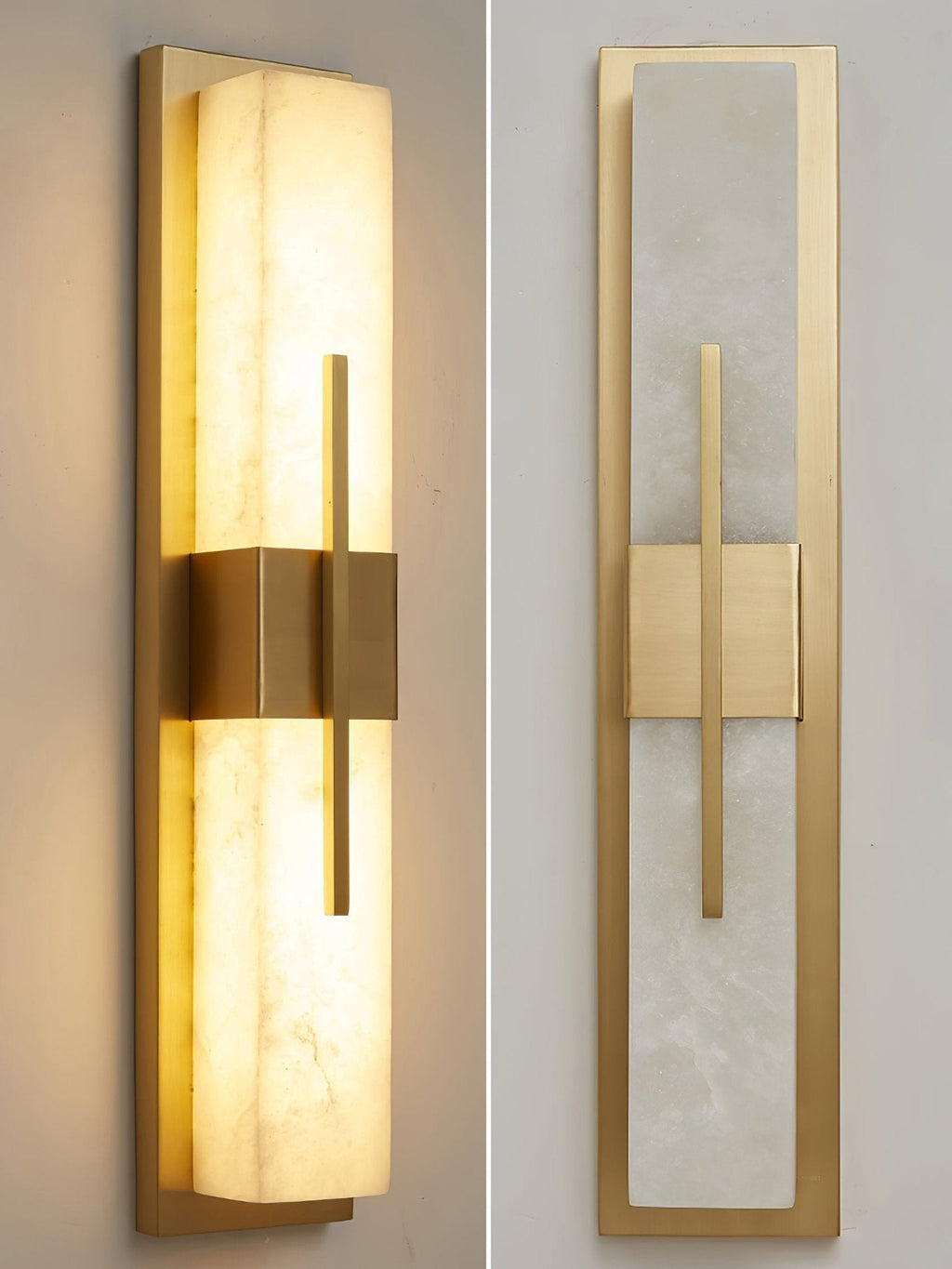 Lylirel Rectangular Alabaster Wall Light