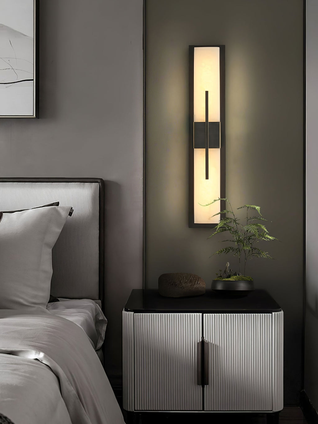Lylirel Rectangular Alabaster Wall Light