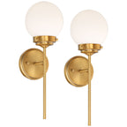 Waegnuvyh Modern Minimalist Brass Glass Wall Lamp