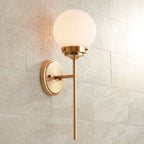 Waegnuvyh Modern Minimalist Brass Glass Wall Lamp