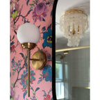 Waegnuvyh Modern Minimalist Brass Glass Wall Lamp