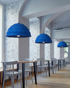 Pendant Lamp  Dome Shade Blue Industrial