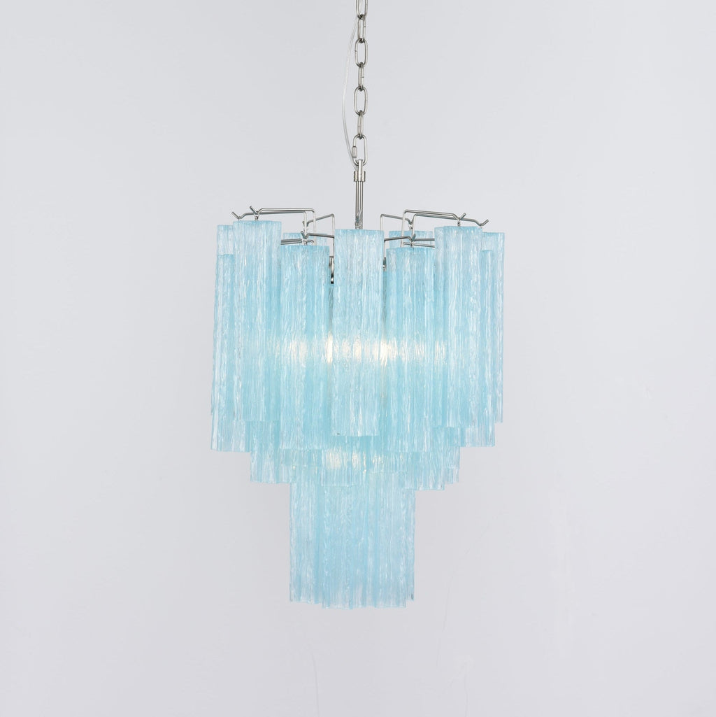 Aurora Chandelier Azzura Murano Glass Tube Coastal