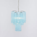 Aurora Chandelier Azzura Murano Glass Tube Coastal