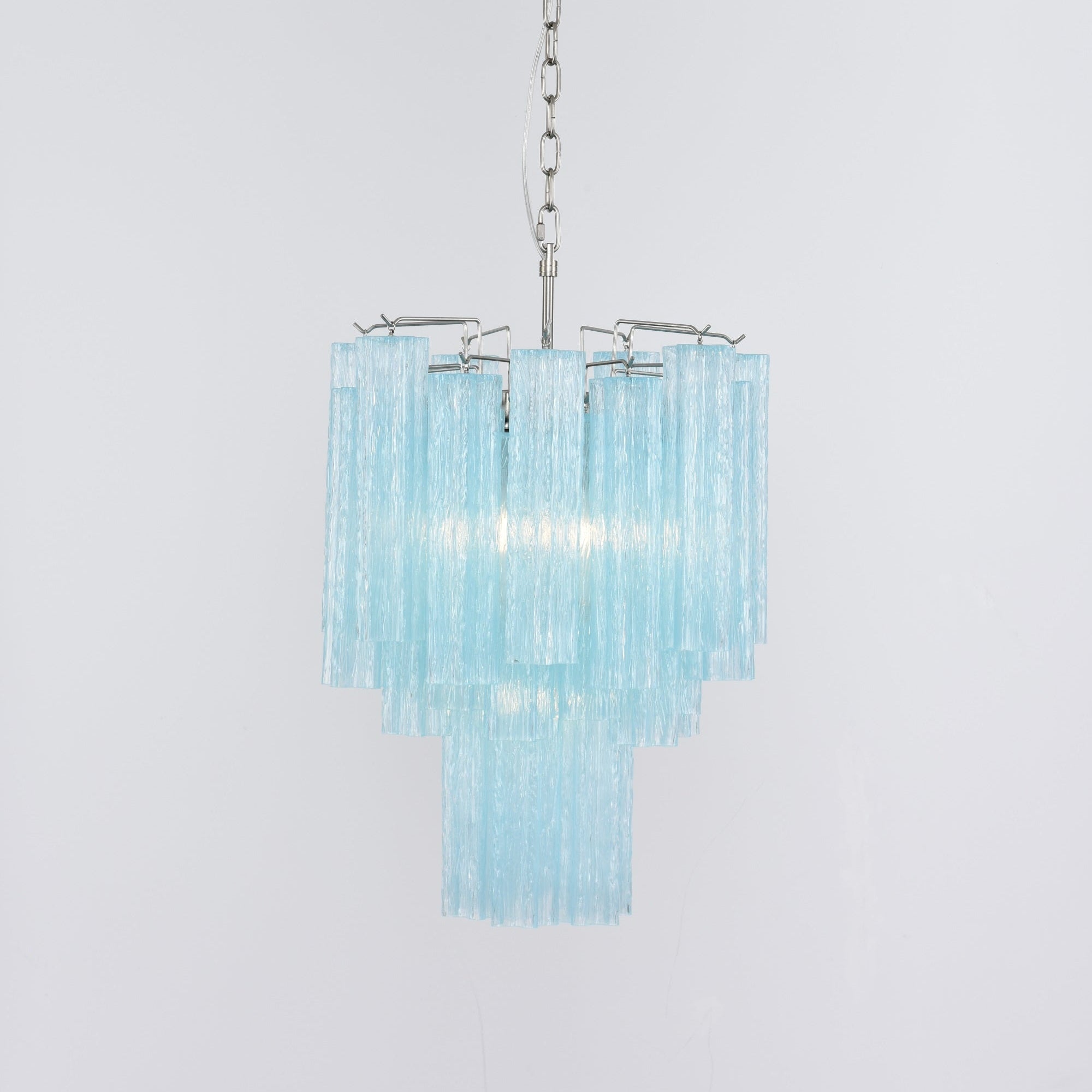 Aurora Chandelier Azzura Murano Glass Tube Coastal