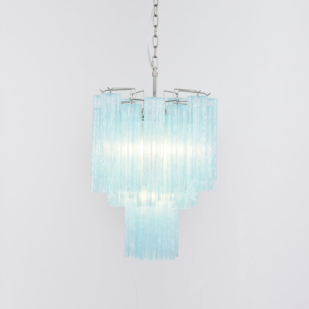 Aurora Chandelier Azzura Murano Glass Tube Coastal