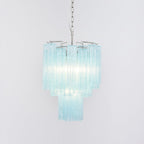 Aurora Chandelier Azzura Murano Glass Tube Coastal