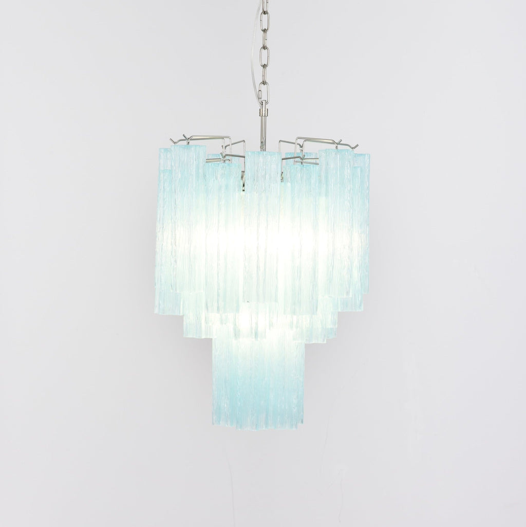 Aurora Chandelier Azzura Murano Glass Tube Coastal