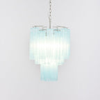 Aurora Chandelier Azzura Murano Glass Tube Coastal