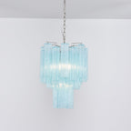 Aurora Chandelier Azzura Murano Glass Tube Coastal
