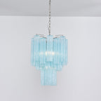 Aurora Chandelier Azzura Murano Glass Tube Coastal