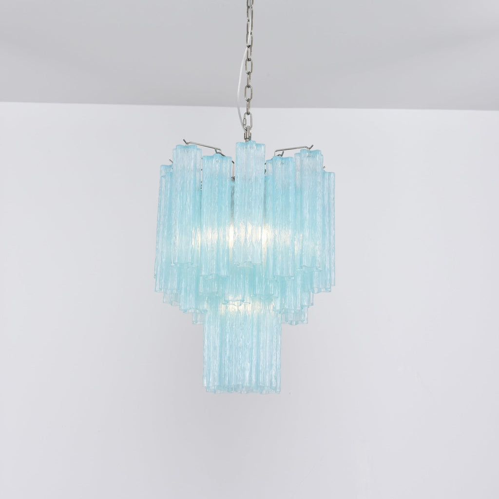 Aurora Chandelier Azzura Murano Glass Tube Coastal