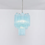 Aurora Chandelier Azzura Murano Glass Tube Coastal