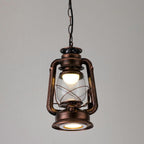 Silva Vintage Rustic Kerosene Pendant Light, 3 Color, 4 Style