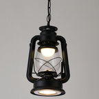 Silva Vintage Rustic Kerosene Pendant Light, 3 Color, 4 Style