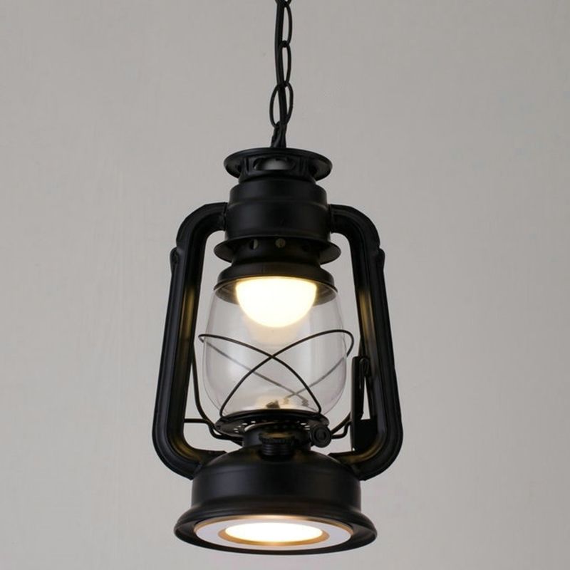 Silva Vintage Rustic Kerosene Pendant Light, 3 Color, 4 Style