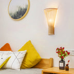 Muto Led Wall Mounted Bedside Lamp, Rattan/, Bedroom