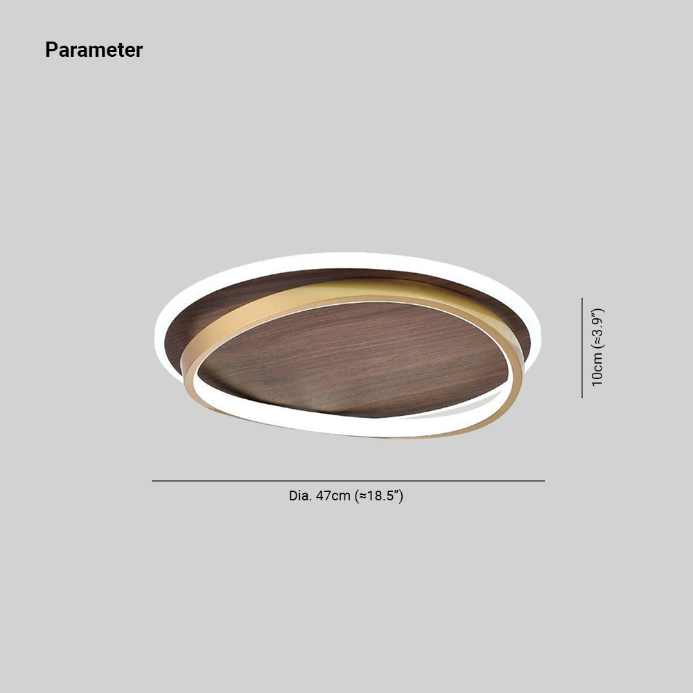 Arisha Modern Rund Dimmable Ceiling Light Gold Metal Bedroom