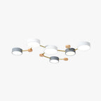 Arisha Modern LED Ceiling Light Log Living Room Bedroom White Grey