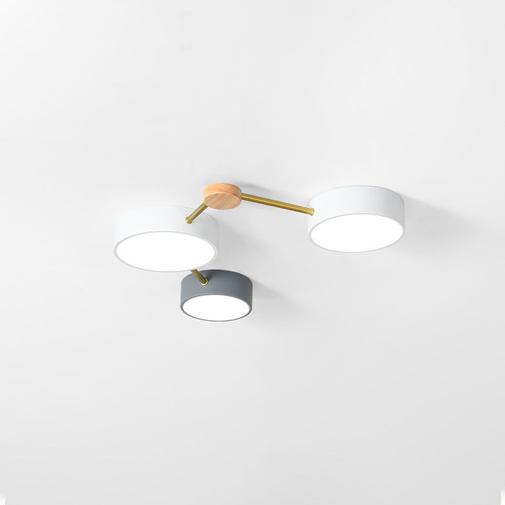 Arisha Modern LED Ceiling Light Log Living Room Bedroom White Grey