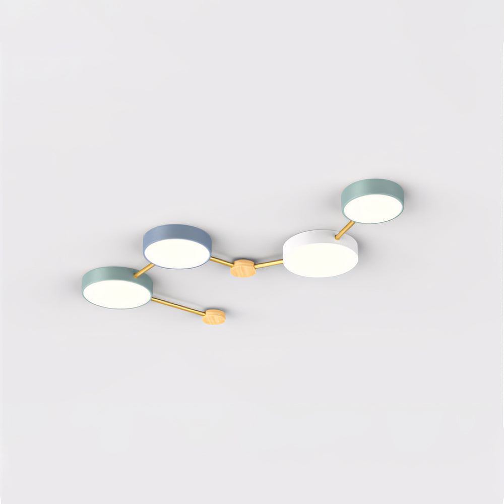 Arisha Modern LED Ceiling Light Log Living Room Bedroom White Grey