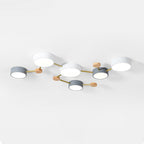 Arisha Modern LED Ceiling Light Log Living Room Bedroom White Grey