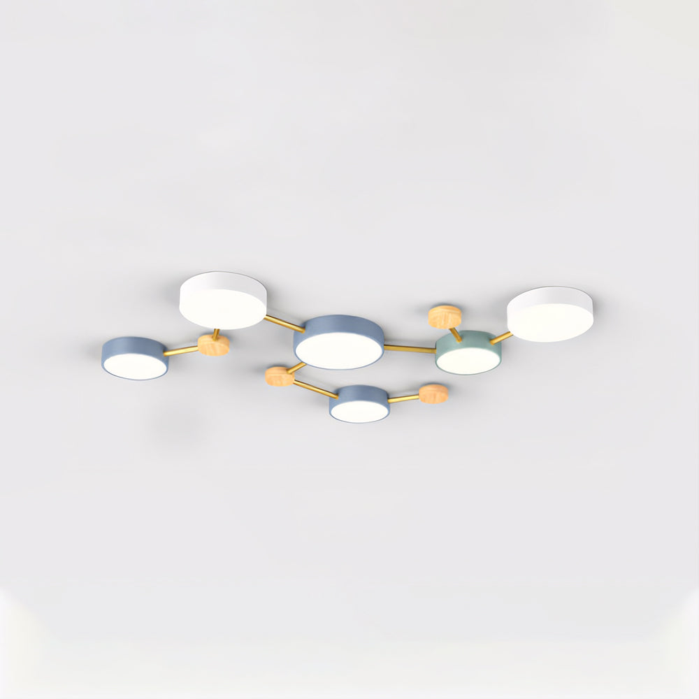 Arisha Modern LED Ceiling Light Log Living Room Bedroom White Grey
