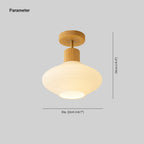 Arisha Minimalist Flush Mount Ceiling Light Wood/Walnut Hallway