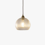 Valentina Minimalist Sphere Metal/Glass LED Pendant Light White/Transparent